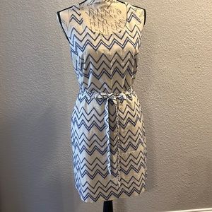 NWT Ann Taylor Loft Cream & Blue Eyelet Lace Cotton Dress Sz 8